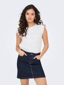 ONLY Tavapärane lõige Ümmargune kaelus Top -Cloud Dancer - 15318217