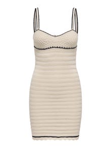 ONLY Mini strikket kjole med firkantet hals -Birch - 15318219