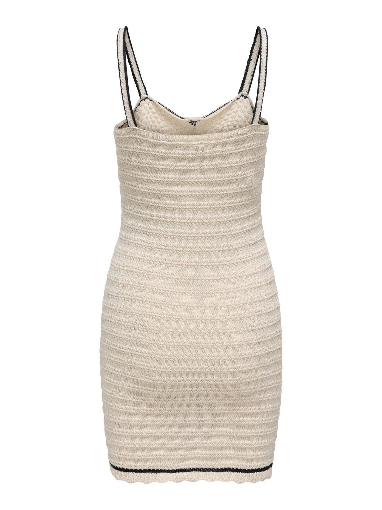 ONLY Mini knitted dress with square-neck -Birch - 15318219