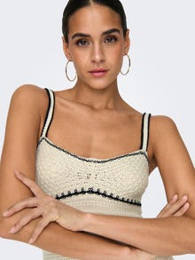 ONLY Mini strikket kjole med firkantet hals -Birch - 15318219