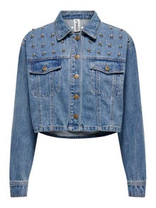 ONLY Cropped denim jacket -Medium Blue Denim - 15318279
