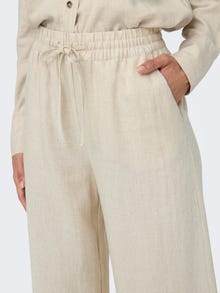 ONLY Klassiske bukser med høj talje -Oatmeal - 15318361
