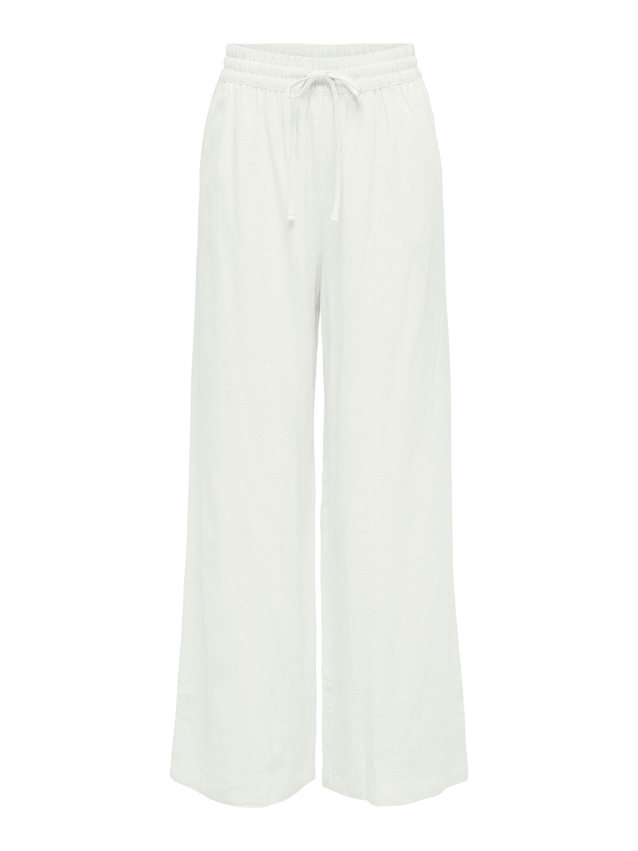 ONLY Pantalones Corte loose Cintura alta -Bright White - 15318361