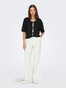 ONLY Classic trousers with high waist -Bright White - 15318361