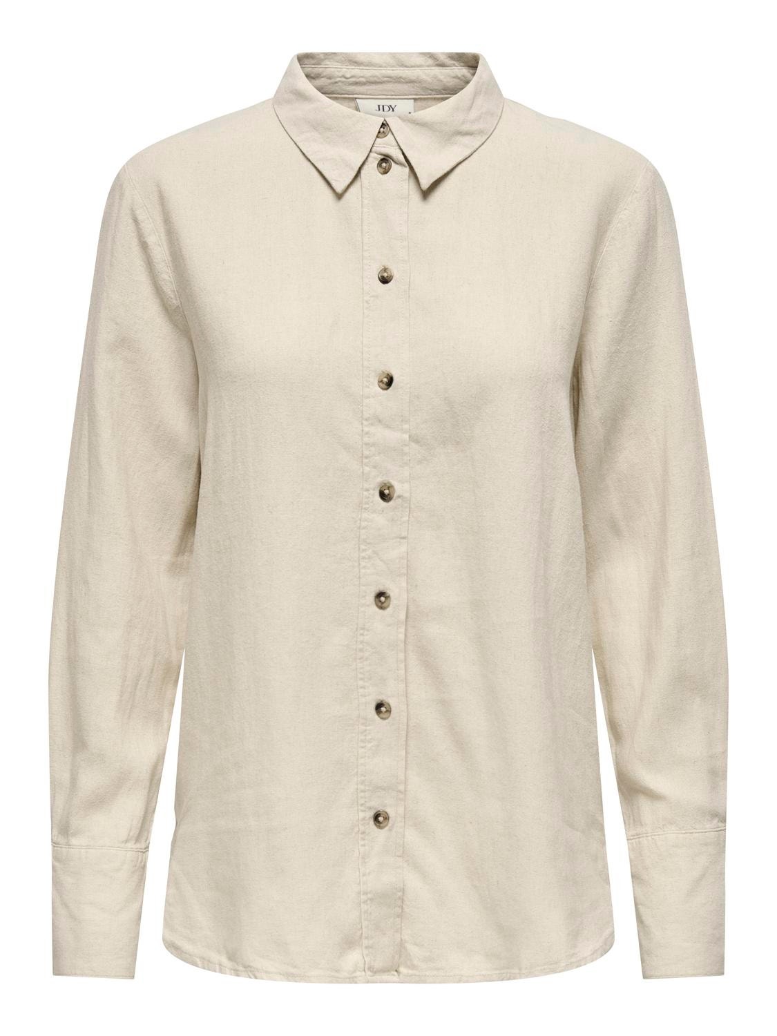 ONLY Loose fit linen shirt -Oatmeal - 15318364