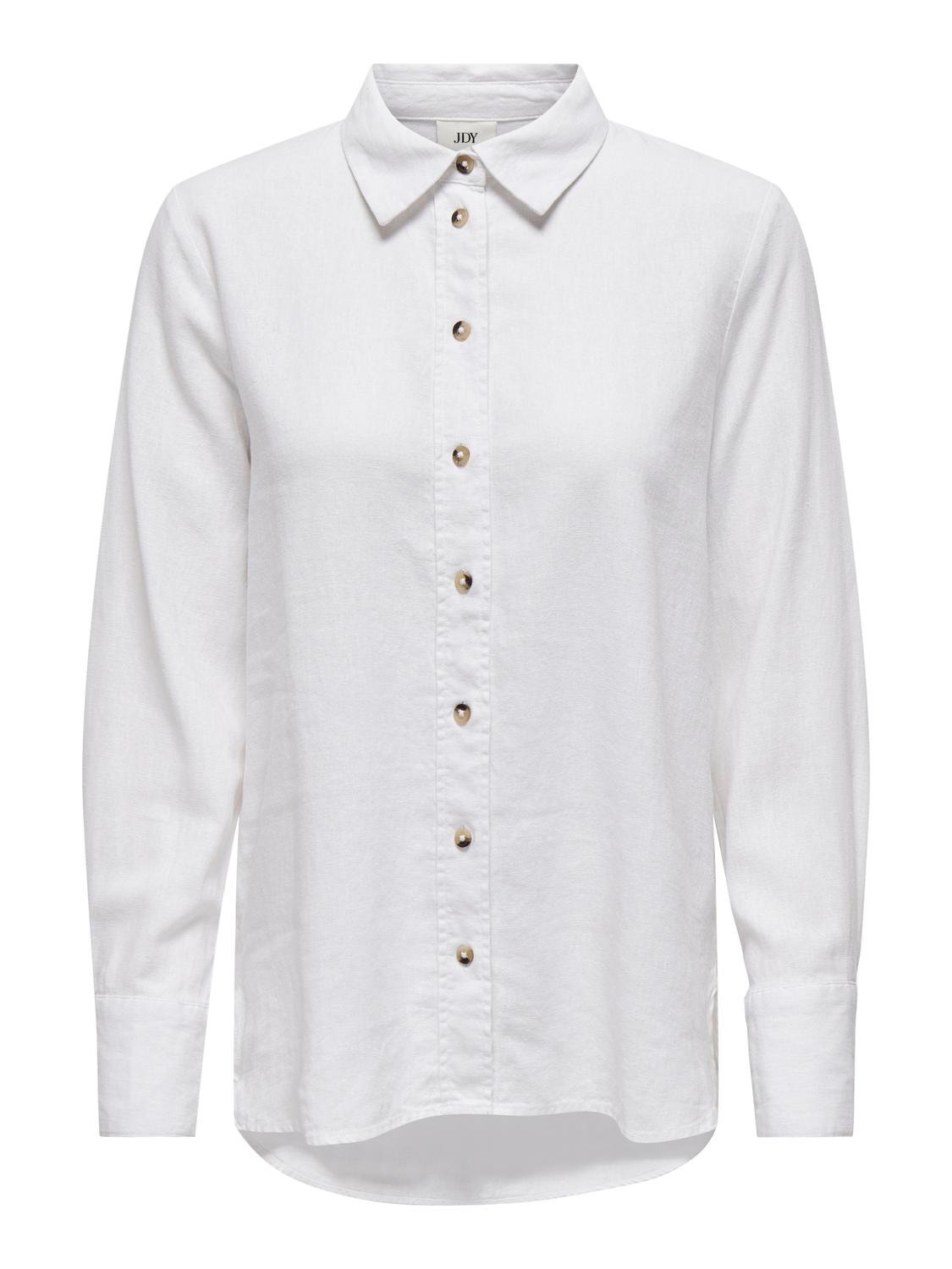 ONLY Loose Fit Shirt collar Buttoned cuffs Volume sleeves Shirt -Bright White - 15318364