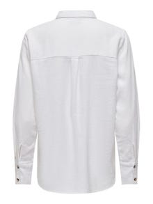 ONLY Loose fit linen shirt -Bright White - 15318364