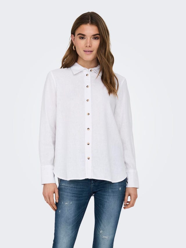ONLY Loose Fit Shirt collar Buttoned cuffs Volume sleeves Shirt - 15318364