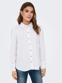 ONLY Lös passform Skjortkrage Manschetter med knappar Rymliga ärmar Skjorta -Bright White - 15318364