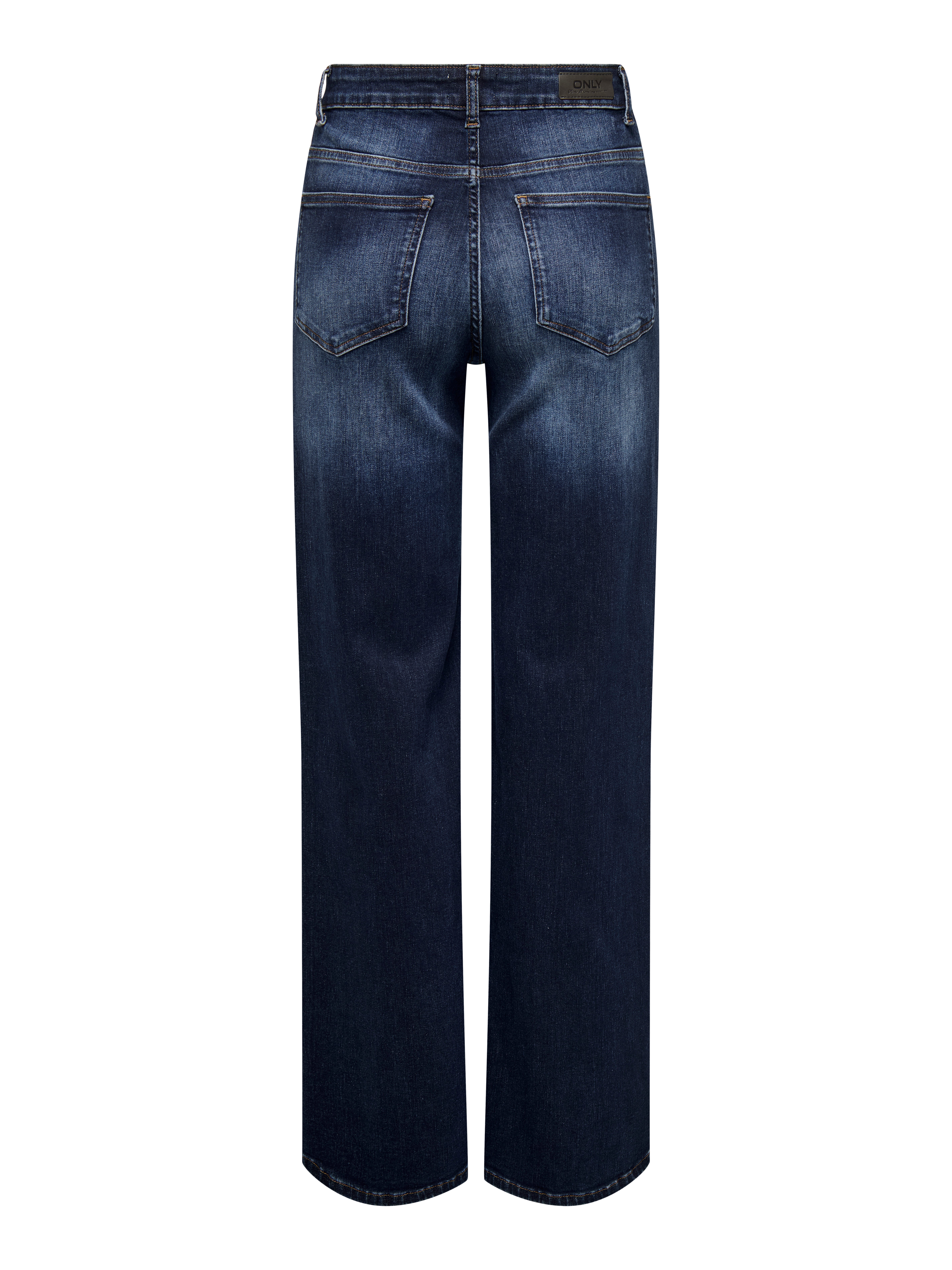 ONLY ONLMADISON BLUSH WIDE BELT - Wide leg - dark blue denim/donkerblauw denim ONLY ONLMADISON BLUSH WIDE BELT - Wide leg - dark blue denim/donkerblauw denim
