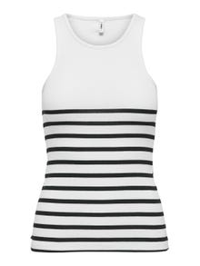 ONLY O-hals tanktop -Bright White - 15318407