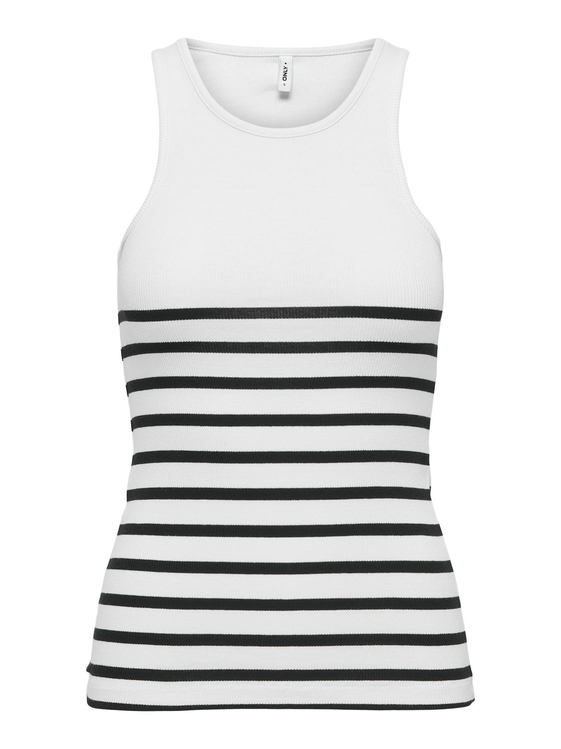 ONLY O-hals tanktop -Bright White - 15318407