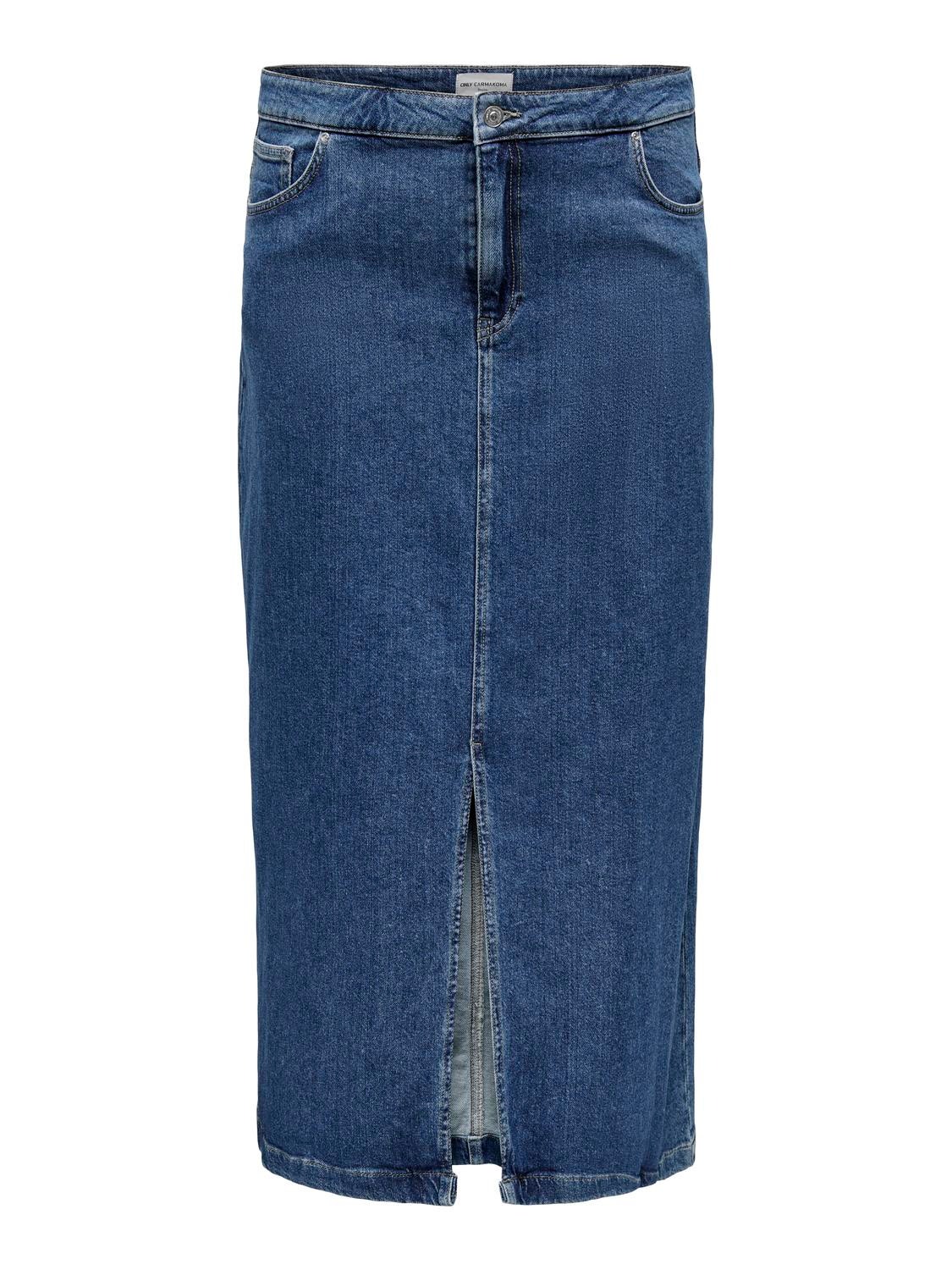 ONLY Curvy maxi denim skirt -Medium Blue Denim - 15318454