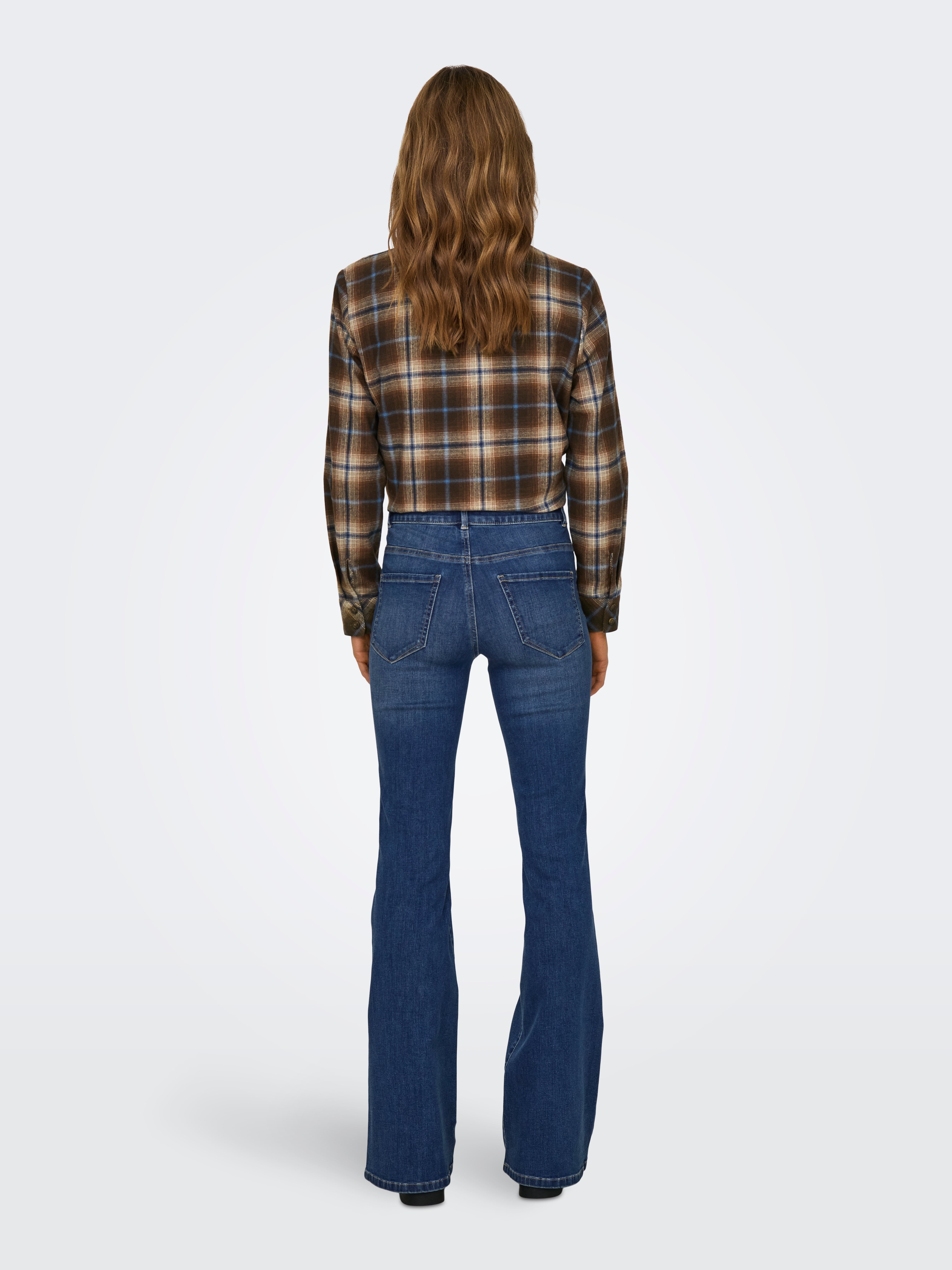 ONLROSE Hohe Taille Ausgestellt Jeans | Mittelblau | ONLY®