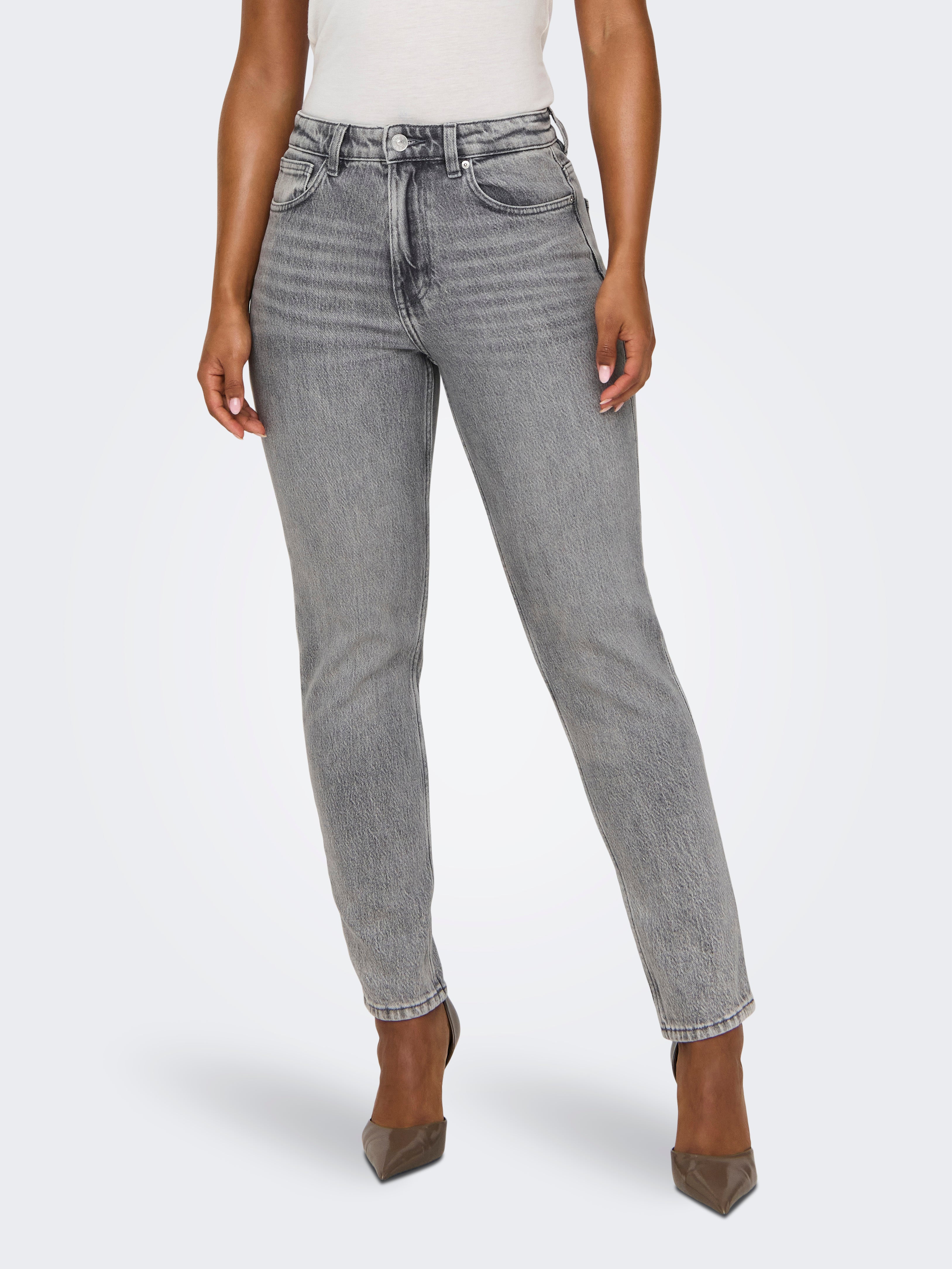 Onlemily Hohe Taille Gerade Geschnitten Jeans