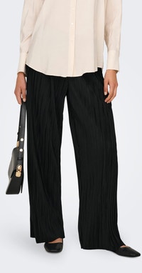 Only Carmakoma Ravenna plisse pant offwhite/black main image 1