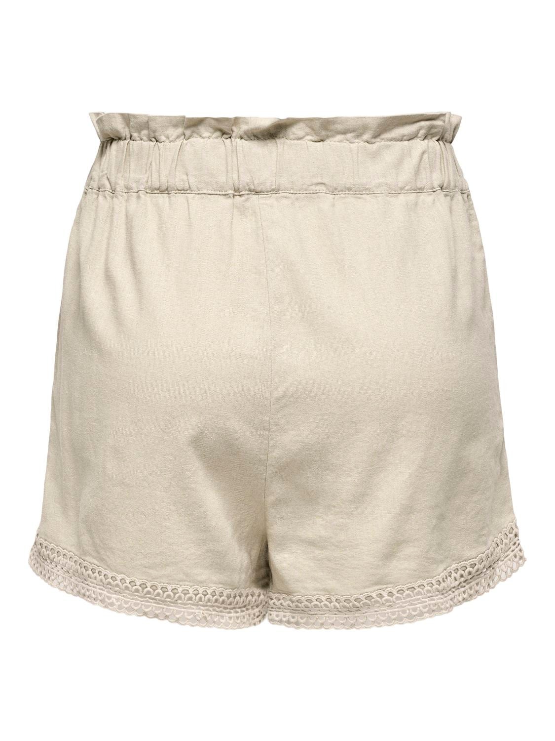 ONLY Shorts Loose Fit Taille moyenne -Oxford Tan - 15318569