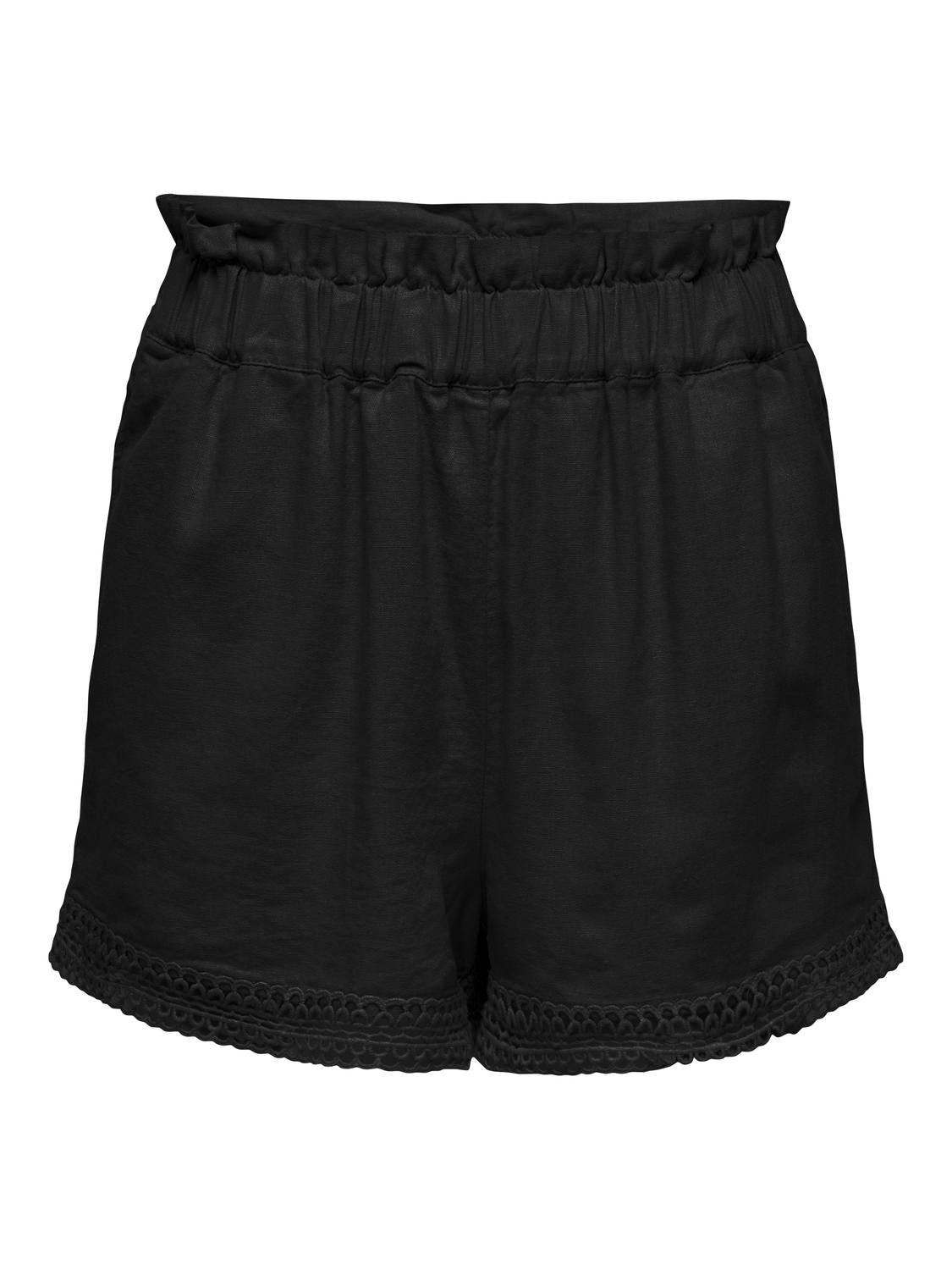 ONLY Shorts med mellemhøj talje -Black - 15318569