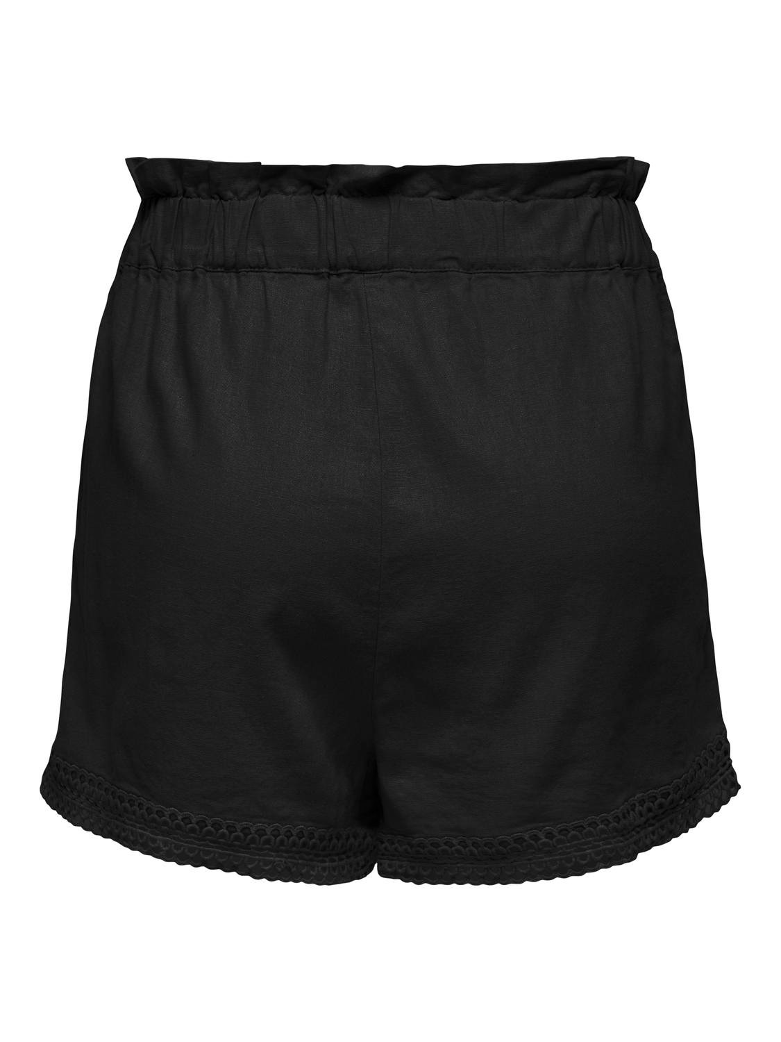 ONLY Shorts Corte loose Cintura media -Black - 15318569