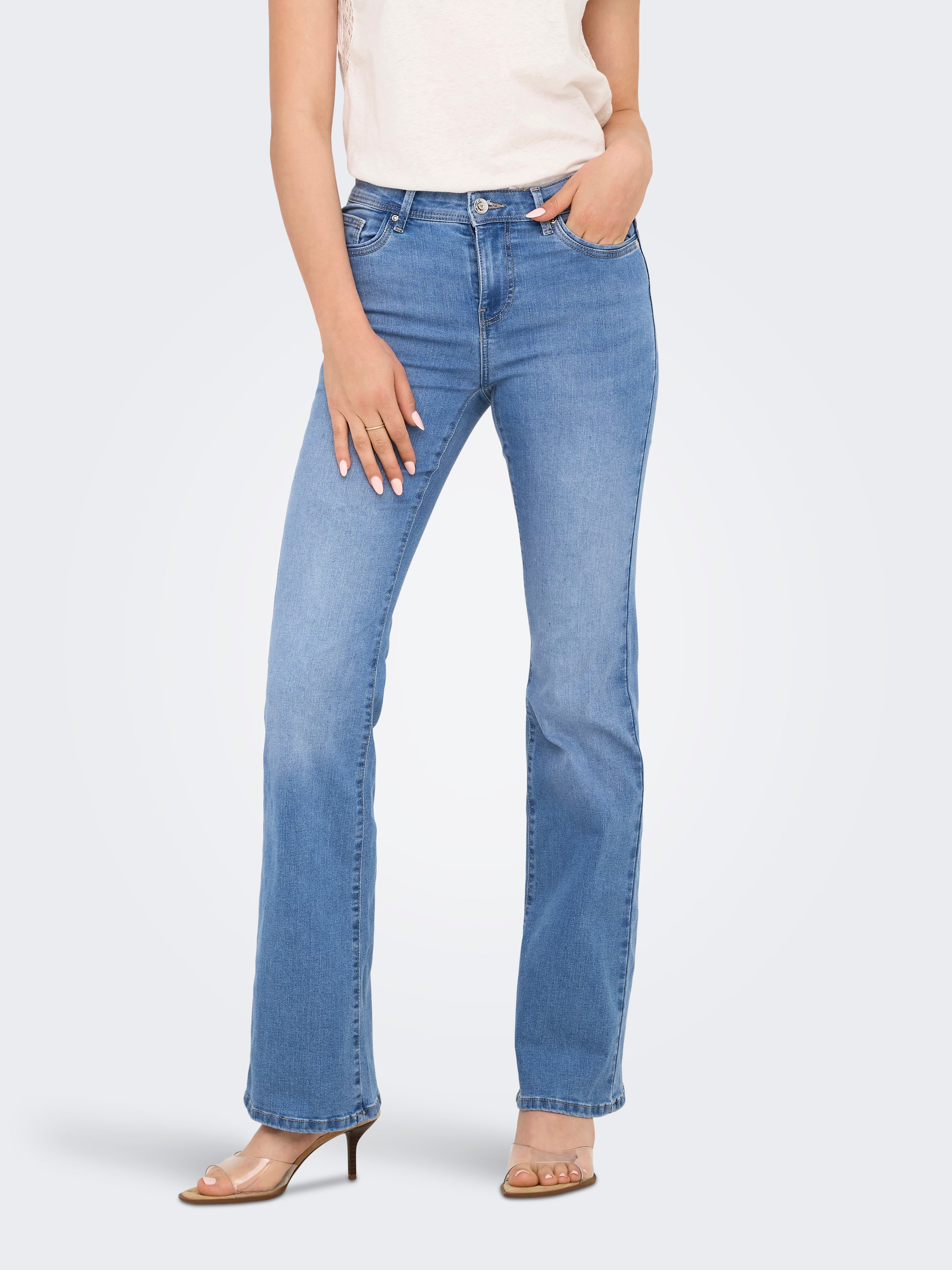 Onlwow Mittlere Taille Flared Jeans