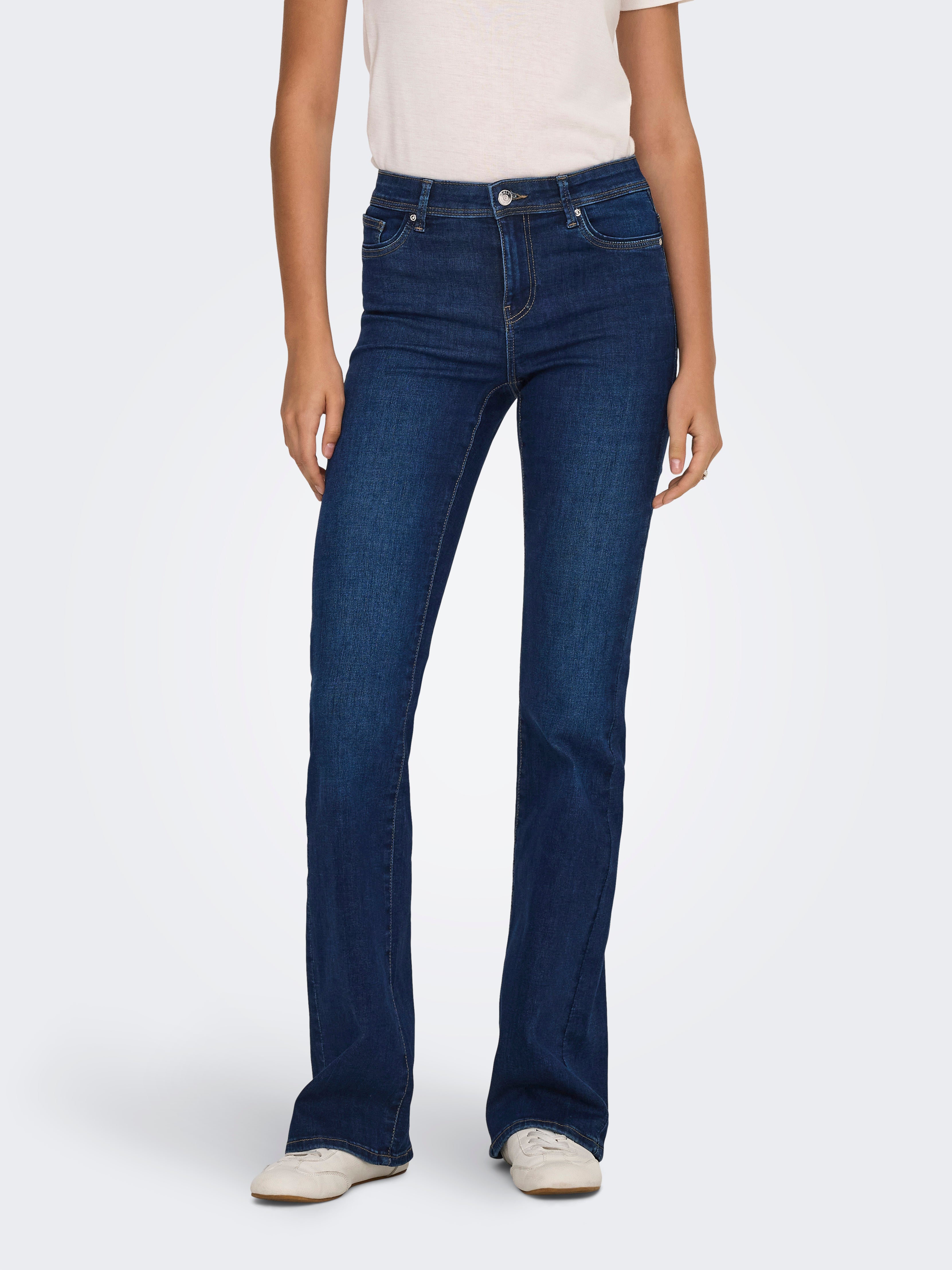 Onlwow Mittlere Taille Flared Jeans