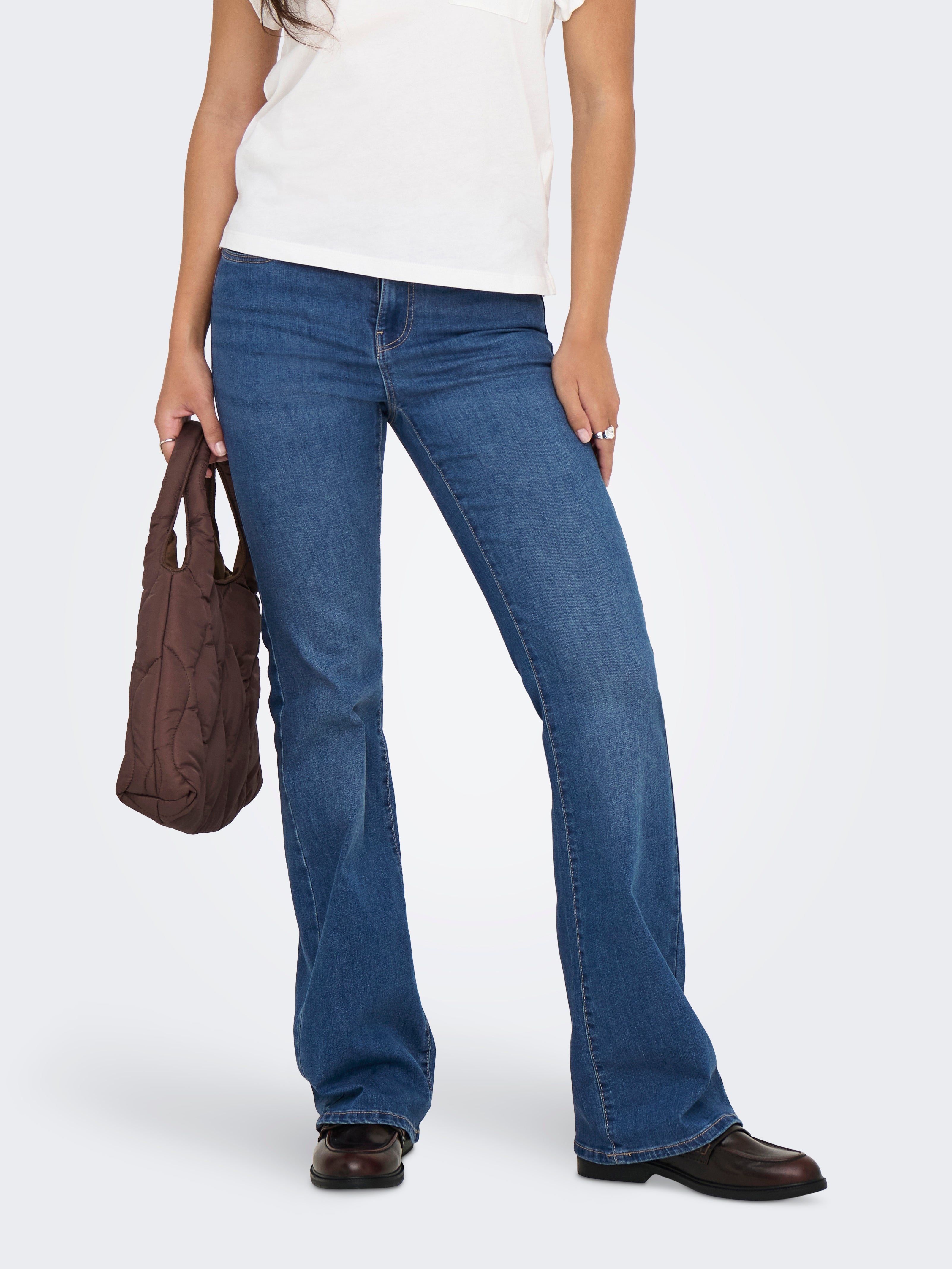Onlwow Mittlere Taille Flared Jeans