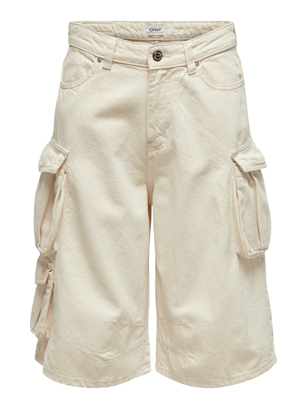 ONLY Ruumikas lõige Kõrge vöökoht Lühikesed püksid -Ecru - 15318620
