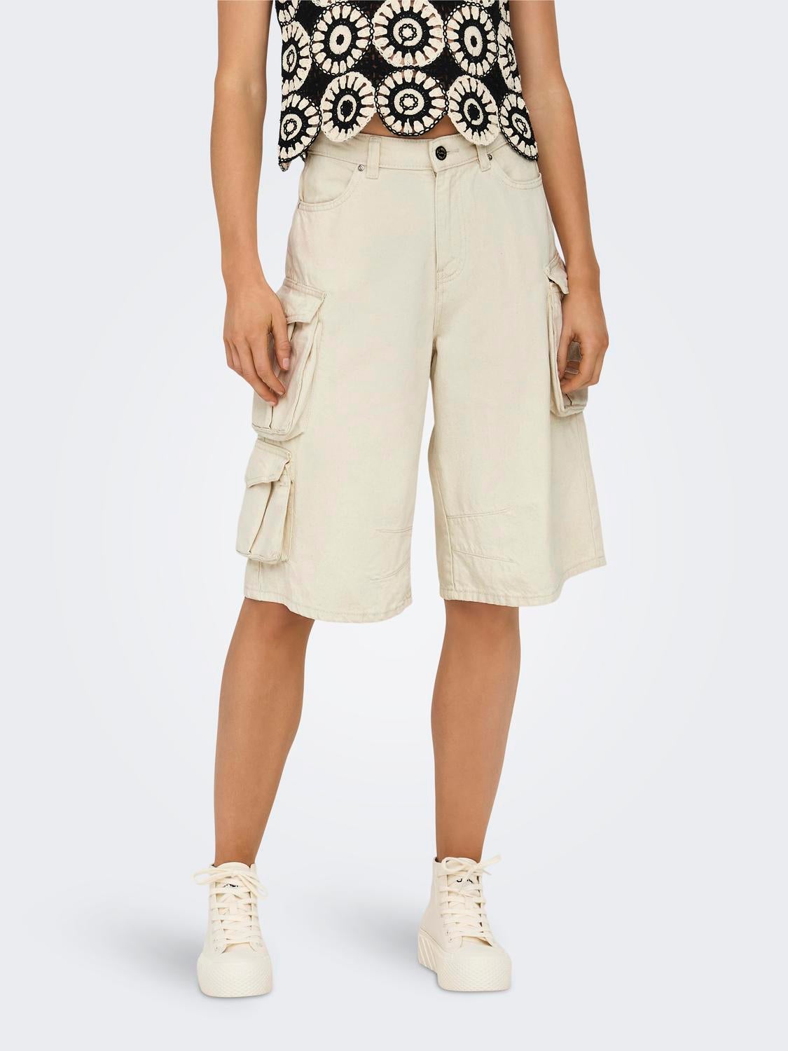 Thumbnail - Onlmira Hohe Taille Locker Geschnitten Jeans-shorts
