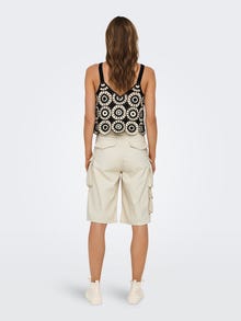 ONLY Ruumikas lõige Kõrge vöökoht Lühikesed püksid -Ecru - 15318620