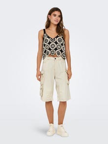 ONLY Ruumikas lõige Kõrge vöökoht Lühikesed püksid -Ecru - 15318620