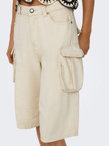 ONLY Ruumikas lõige Kõrge vöökoht Lühikesed püksid -Ecru - 15318620