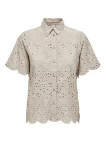 ONLY Broderie anglaise shirt -Silver Lining - 15318650