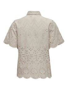 ONLY Broderie anglaise skjorte -Silver Lining - 15318650