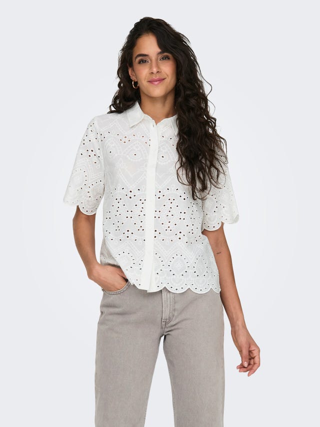 ONLY Broderie anglaise shirt - 15318650
