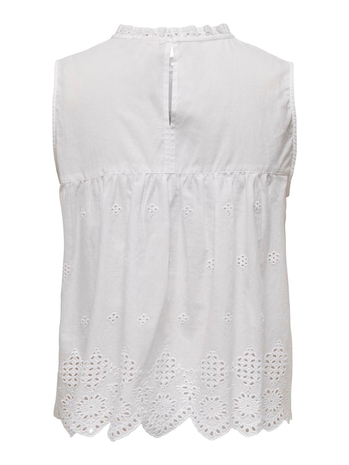 ONLY Regular Fit Round Neck Top -Bright White - 15318653