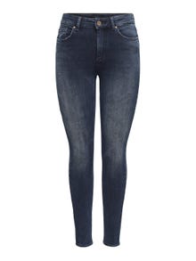 ONLY Skinny Fit Mittlere Taille Jeans -Blue Black Denim - 15318738