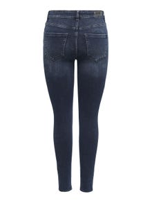 ONLY onlblush mid waist skinny Jeans -Blue Black Denim - 15318738