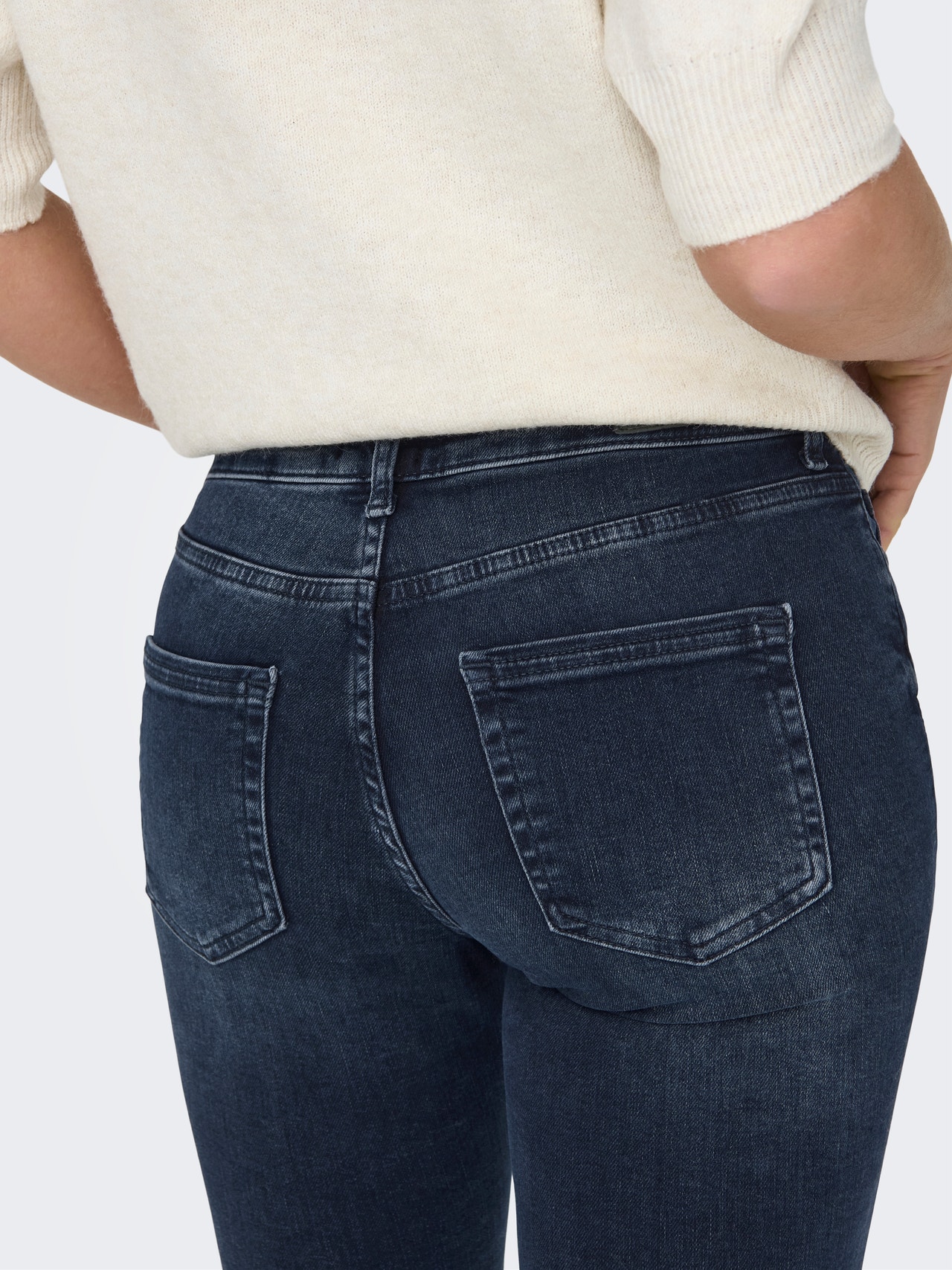 ONLY Skinny Fit Mid waist Jeans -Blue Black Denim - 15318738