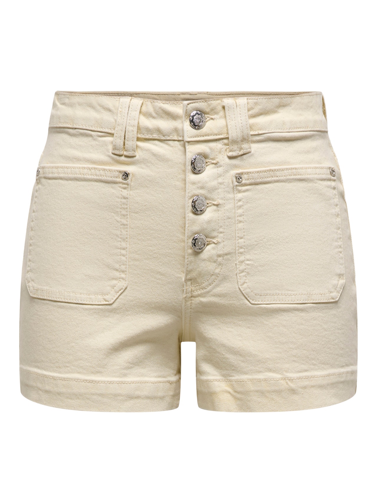 ONLY Locker geschnitten Hohe Taille Shorts -Ecru - 15318745