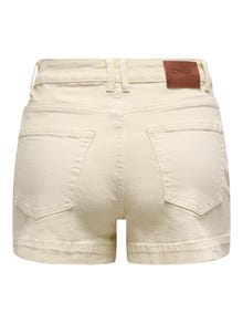 ONLY Shorts Corte loose Cintura alta -Ecru - 15318745