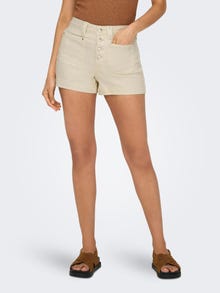 ONLY Locker geschnitten Hohe Taille Shorts -Ecru - 15318745