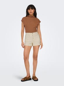 ONLY Locker geschnitten Hohe Taille Shorts -Ecru - 15318745