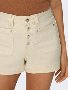 ONLY Locker geschnitten Hohe Taille Shorts -Ecru - 15318745