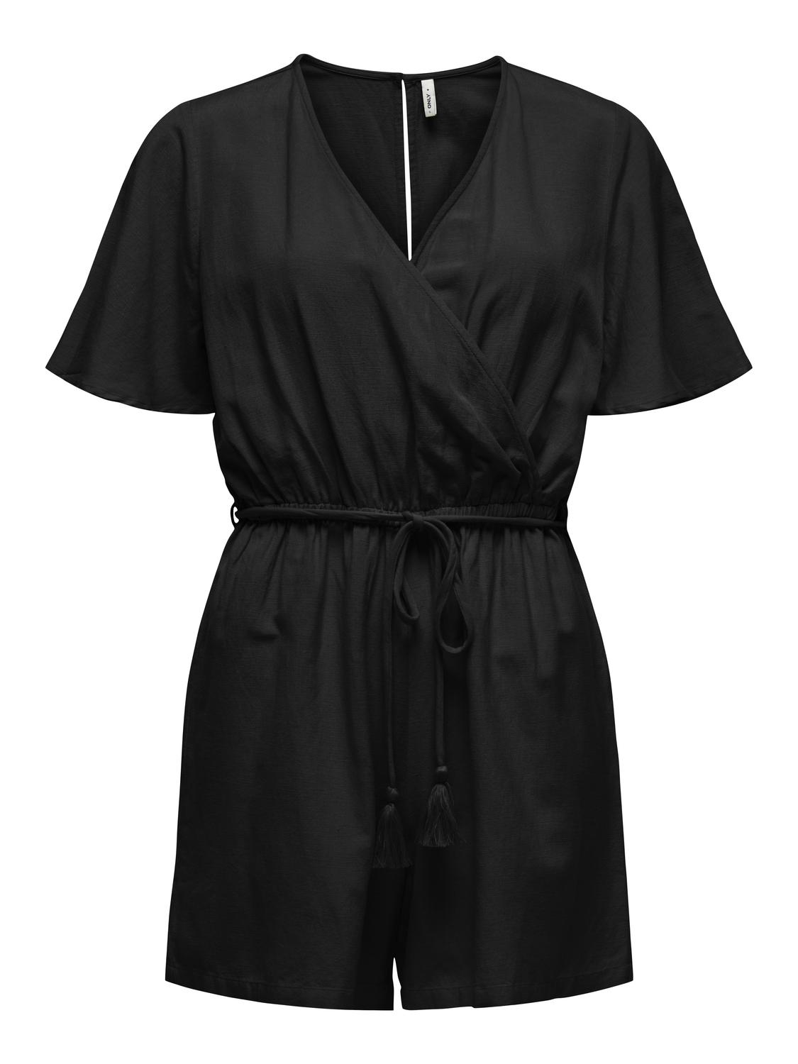 ONLY Wrap Playsuit  -Black - 15318777