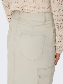 ONLY Midi cargo skirt with high waist -Silver Lining - 15318851