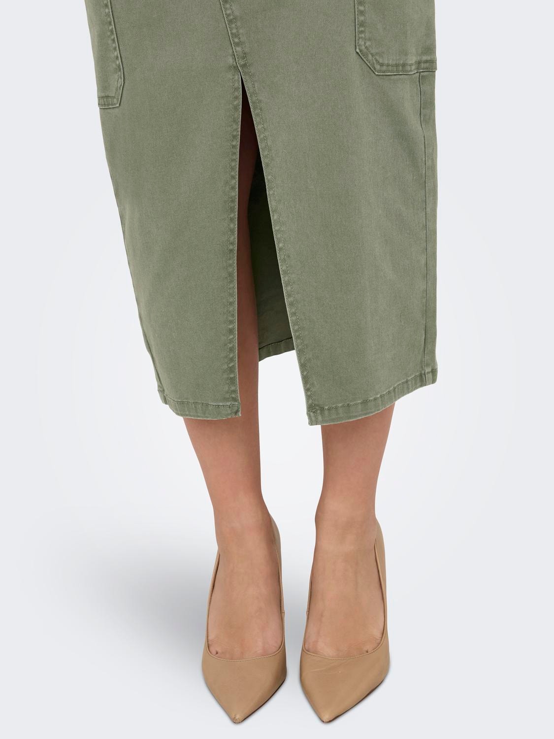 ONLY Midi cargo skirt with high waist -Kalamata - 15318851