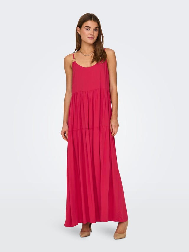 ONLY Regular Fit U-Neck Thin straps Long dress - 15318860