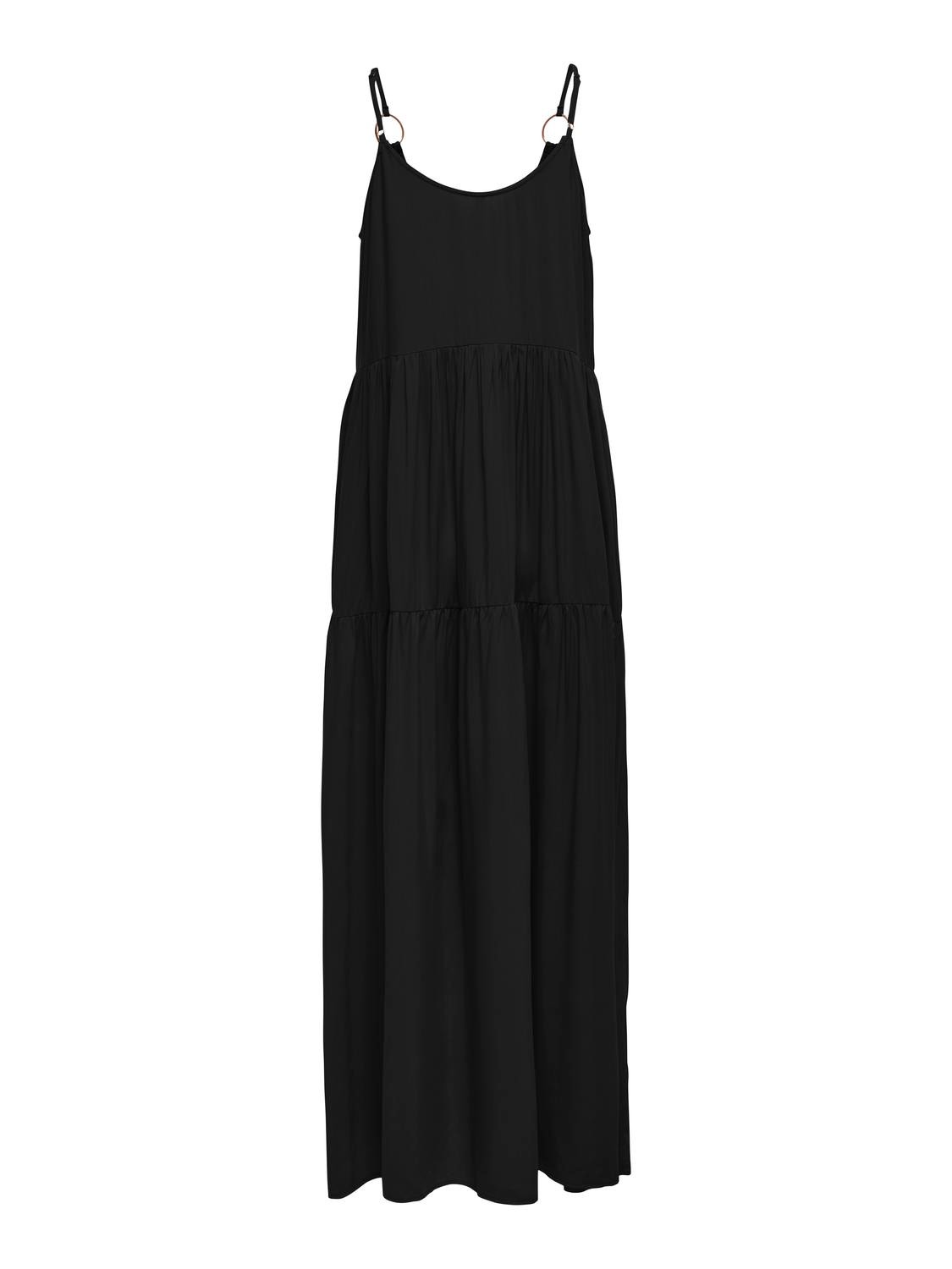 ONLY Regular Fit U-hals Smale stropper Lang kjole -Black - 15318860