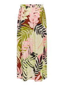 ONLY Midi nederdel med print og knapper -Tropical Peach - 15318861