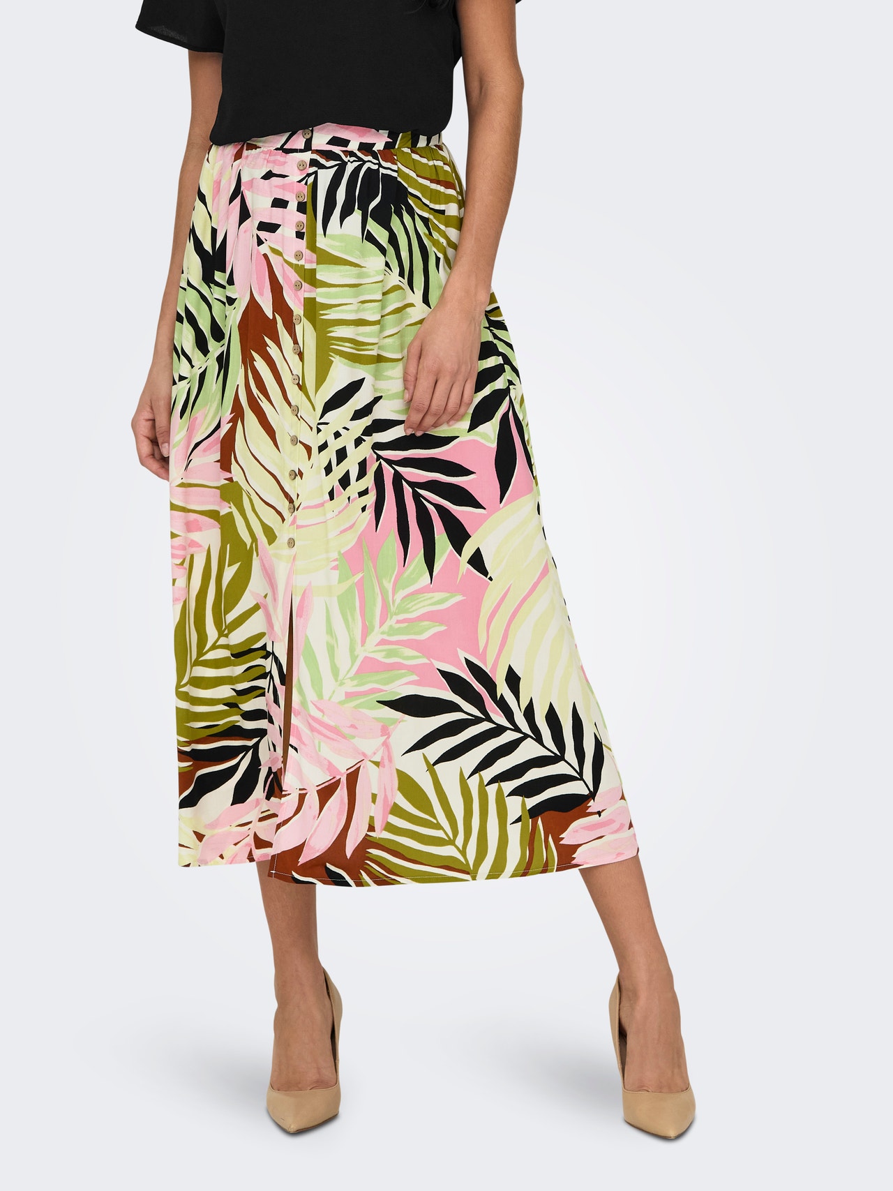 ONLY Midi skirt -Tropical Peach - 15318861